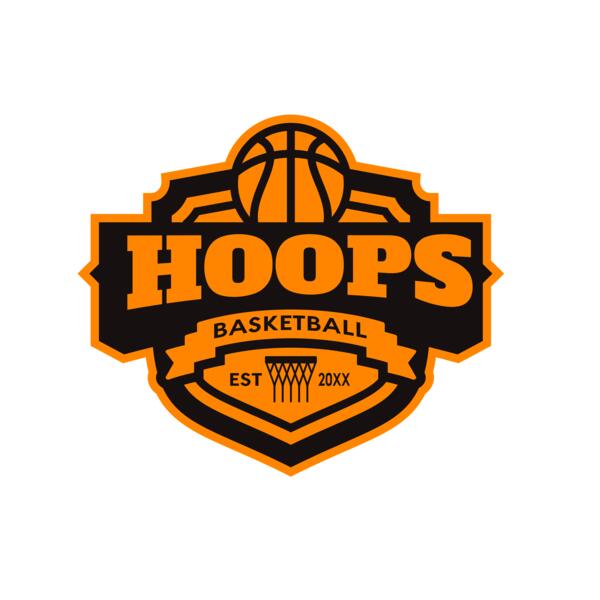 Hoops Basketball logo template 04 Miniatura