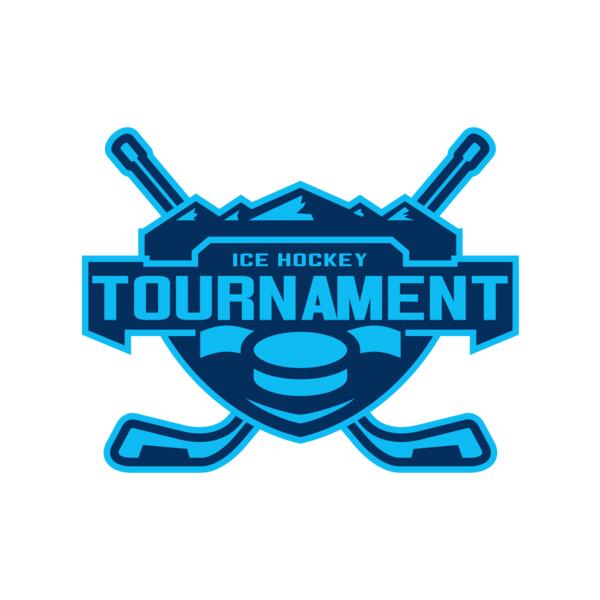 Tournament Ice Hockey logo template Miniatura
