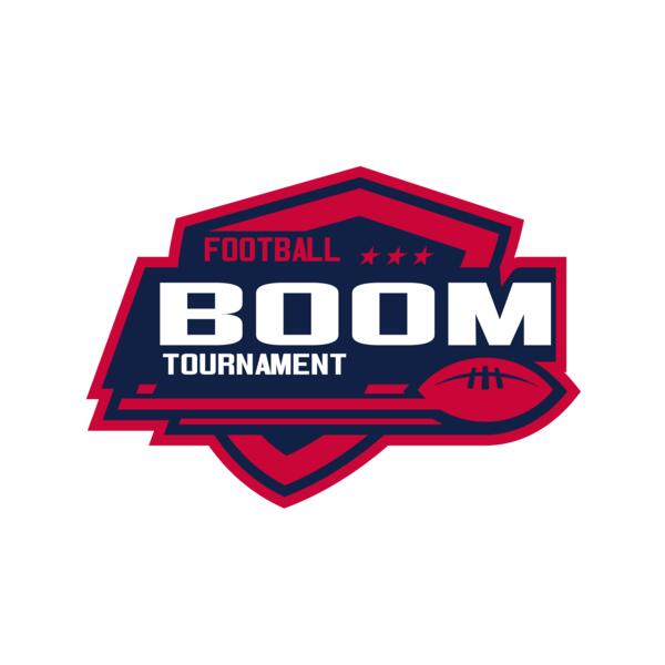 Boom Tournament Football logo template Miniatura