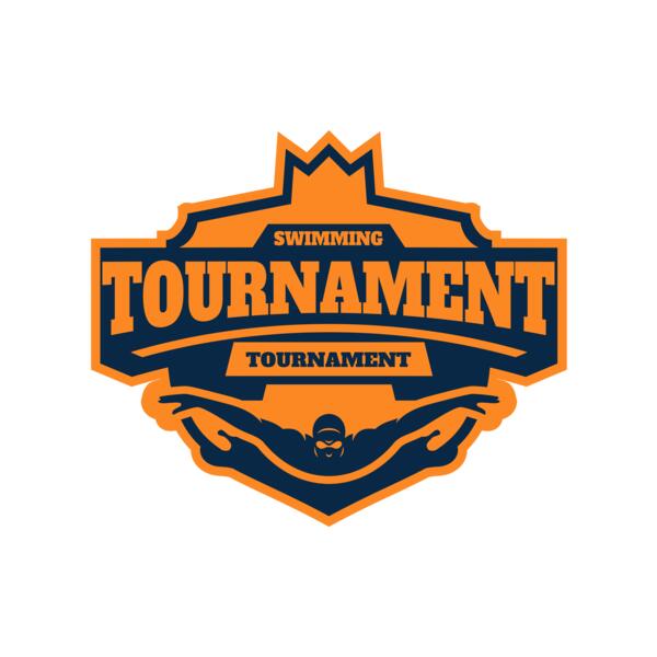 Swimming Tournament logo template Miniatura