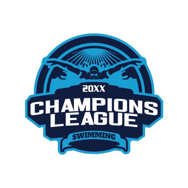 Champions League Swimming logo template Miniatura