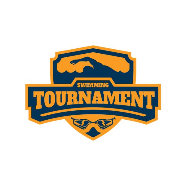 Swimming Tournament logo template 02 Miniatura