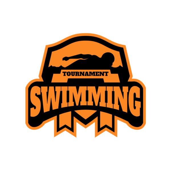 Swimming Tournament logo template 03 Miniatura