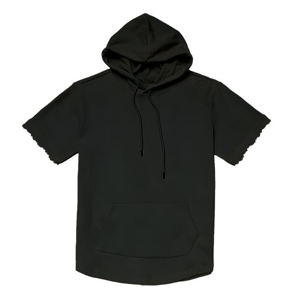 Hoodie Manga Corta Unisex: Gorro y Bolsa Miniatura