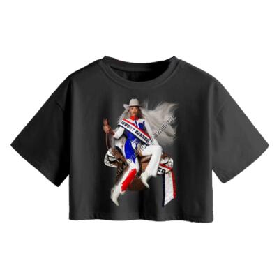 Cowboy Carter Sin Texto Crop Top Miniatura