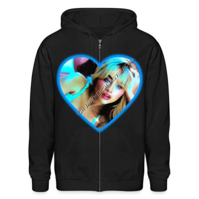 Sabrina Carpenter Blue Zip Up Hoodie Miniatura