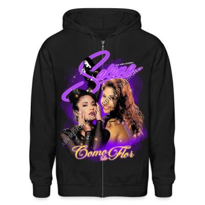Selena Como La Flor Zip Up Hoodie Miniatura