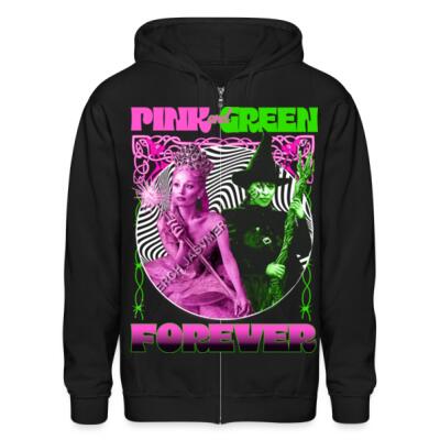 PINK AND GREEN FOREVER Zip Up Hoodie Miniatura