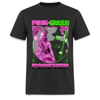 PINK AND GREEN FOREVER Playera Regular Miniatura