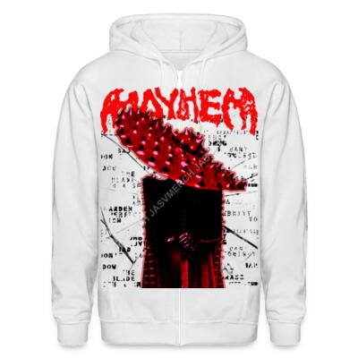 Mayhem Lady In Red Zip Up Hoodie Miniatura