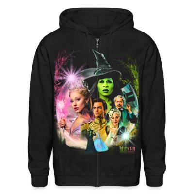 Wicked For Good Poster Zip Up Hoodie Miniatura