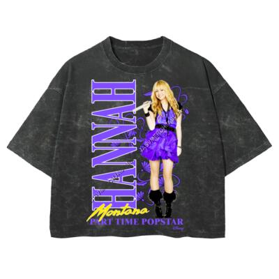 Hannah Part Time Popstar Mineral Wash Peso Completo BOXY FIT Miniatura