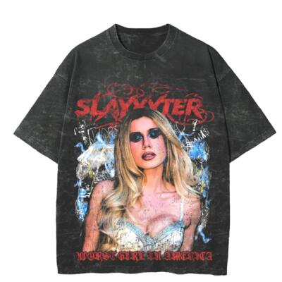 Slayyyter Worst Girl Oversized Peso Completo Mineral Wash Miniatura