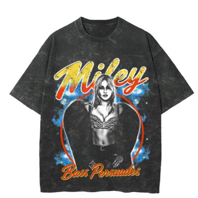 Bass Persuades Vintage Oversized Mineral Wash Peso Completo Miniatura