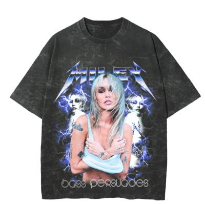 Miley Metal Mineral Wash Oversized Peso Completo Miniatura