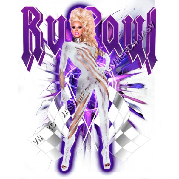 rupaul 50cms negro Miniatura