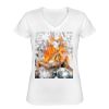 Playera Dama: Algodón Peinado Cuello V Miniatura