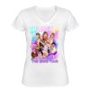 Playera Dama: Algodón Peinado Cuello V Miniatura