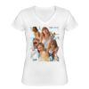 Playera Dama: Algodón Peinado Cuello V Miniatura