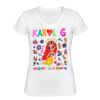 Playera Dama: Algodón Peinado Cuello V Miniatura
