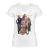 Playera Dama: Algodón Peinado Cuello V Miniatura