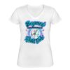 Playera Dama: Algodón Peinado Cuello V Miniatura