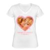 Playera Dama: Algodón Peinado Cuello V Miniatura