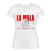 Playera Dama: Algodón Peinado Cuello V Miniatura