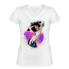 Playera Dama: Algodón Peinado Cuello V Miniatura
